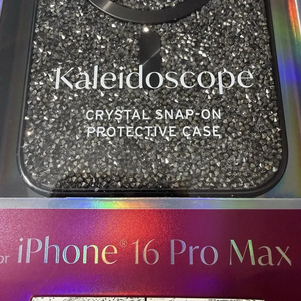 Pink Sky Phone Case Sparkle Glitter Crystals iPhone 16 Pro Max Kaleidoscope New